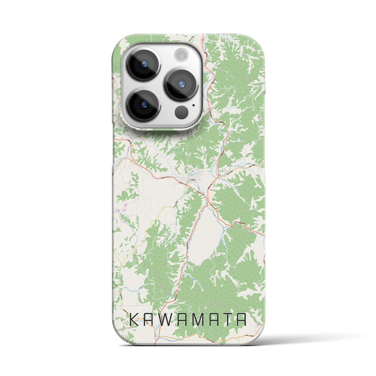 【川俣(福島県)】地図柄iPhoneケース(バックカバータイプ)