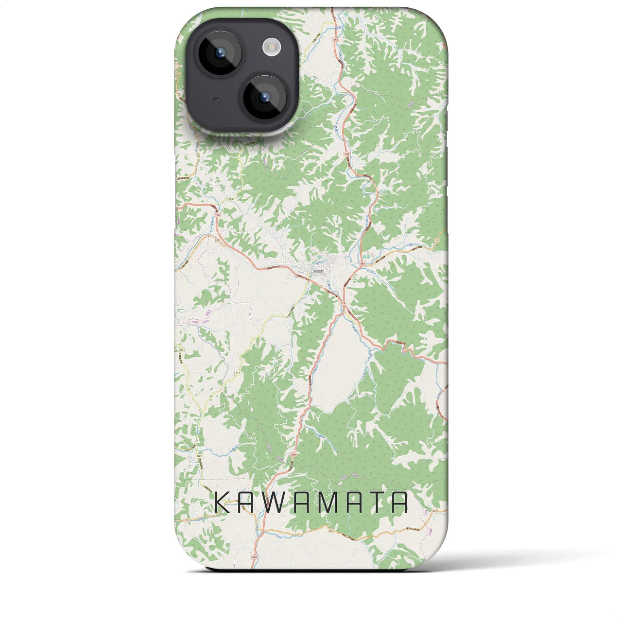 【川俣(福島県)】地図柄iPhoneケース(バックカバータイプ)