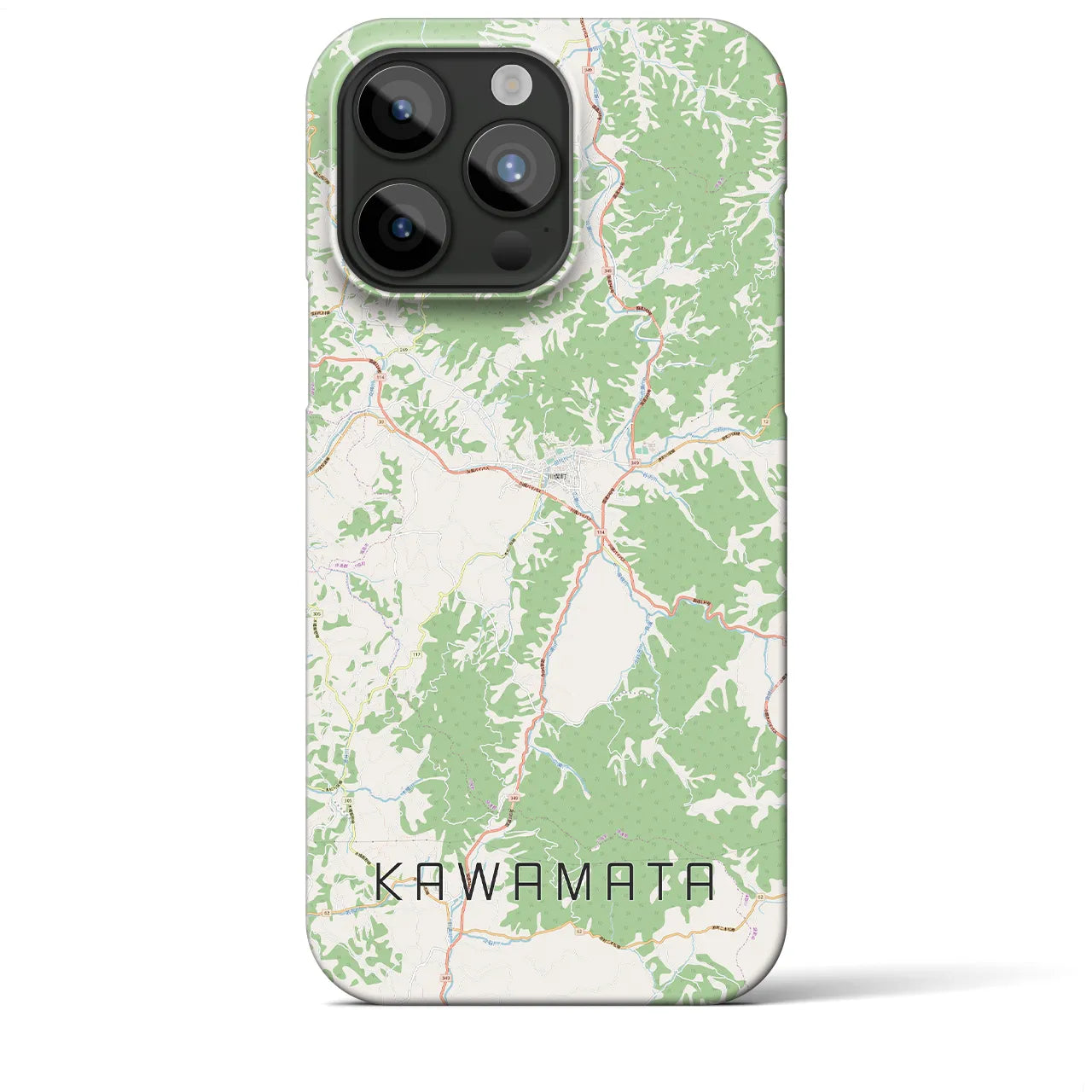 【川俣(福島県)】地図柄iPhoneケース(バックカバータイプ)