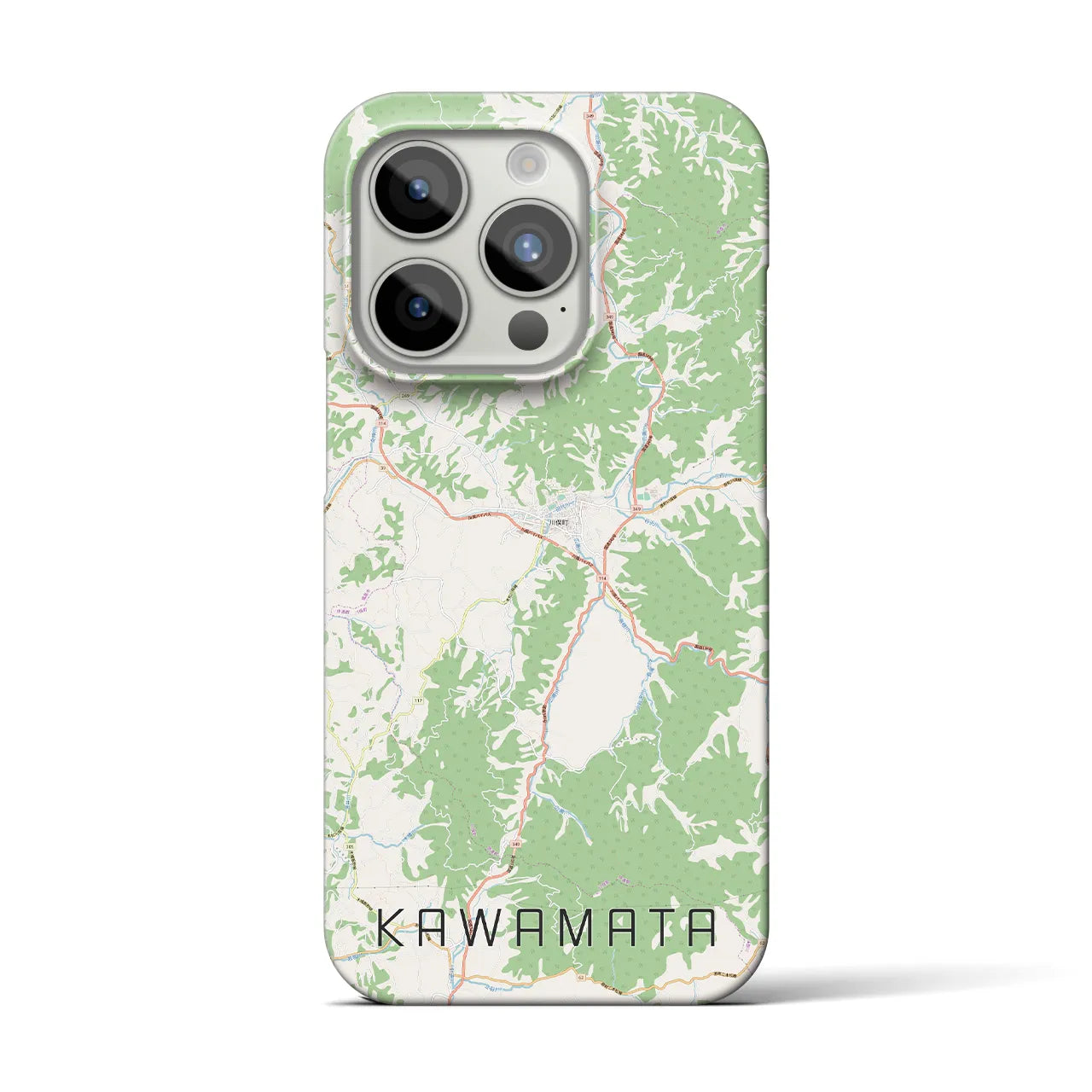 【川俣(福島県)】地図柄iPhoneケース(バックカバータイプ)