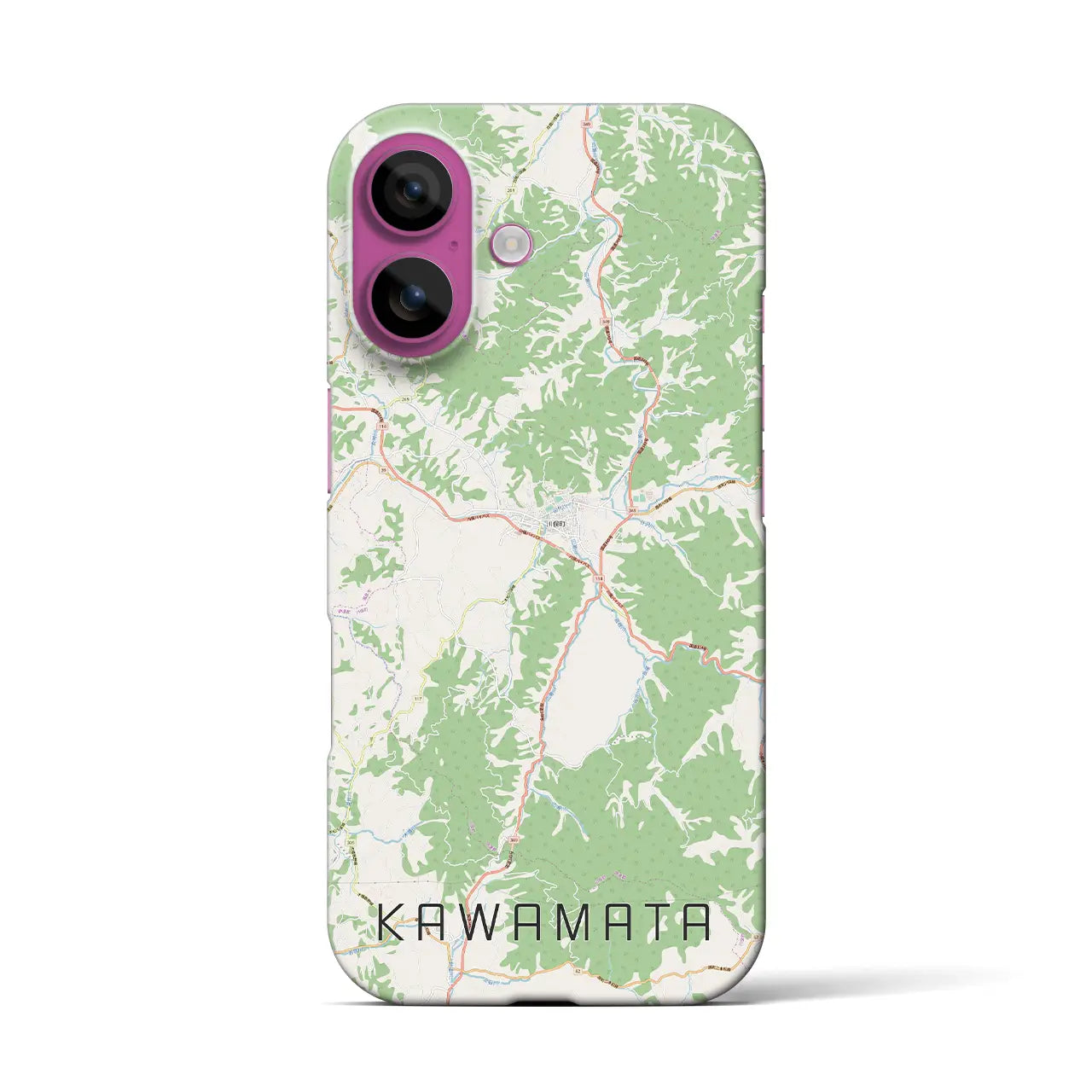 【川俣(福島県)】地図柄iPhoneケース(バックカバータイプ)