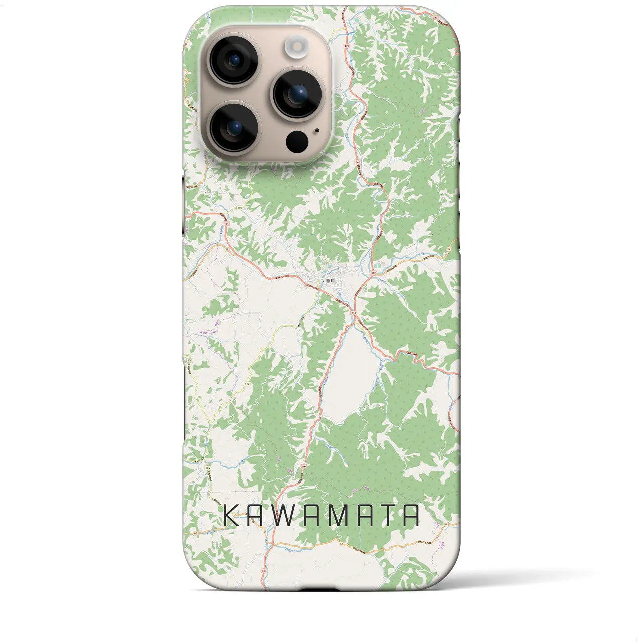 【川俣(福島県)】地図柄iPhoneケース(バックカバータイプ)