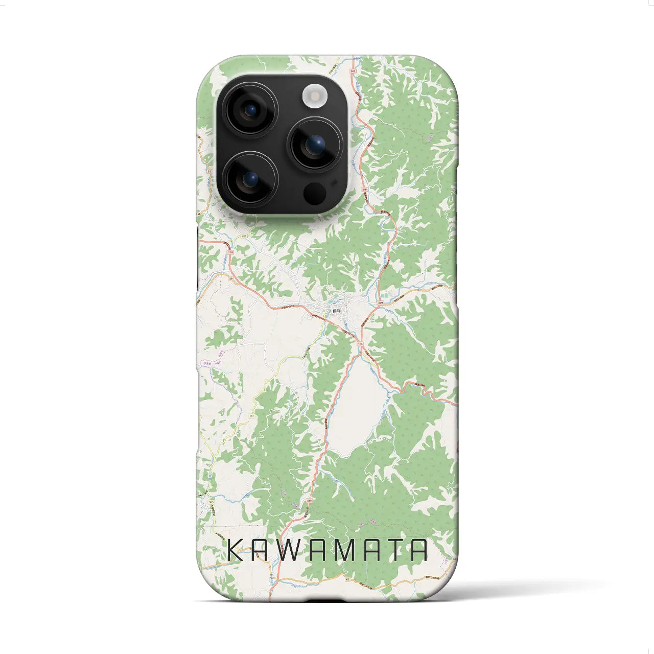 【川俣(福島県)】地図柄iPhoneケース(バックカバータイプ)