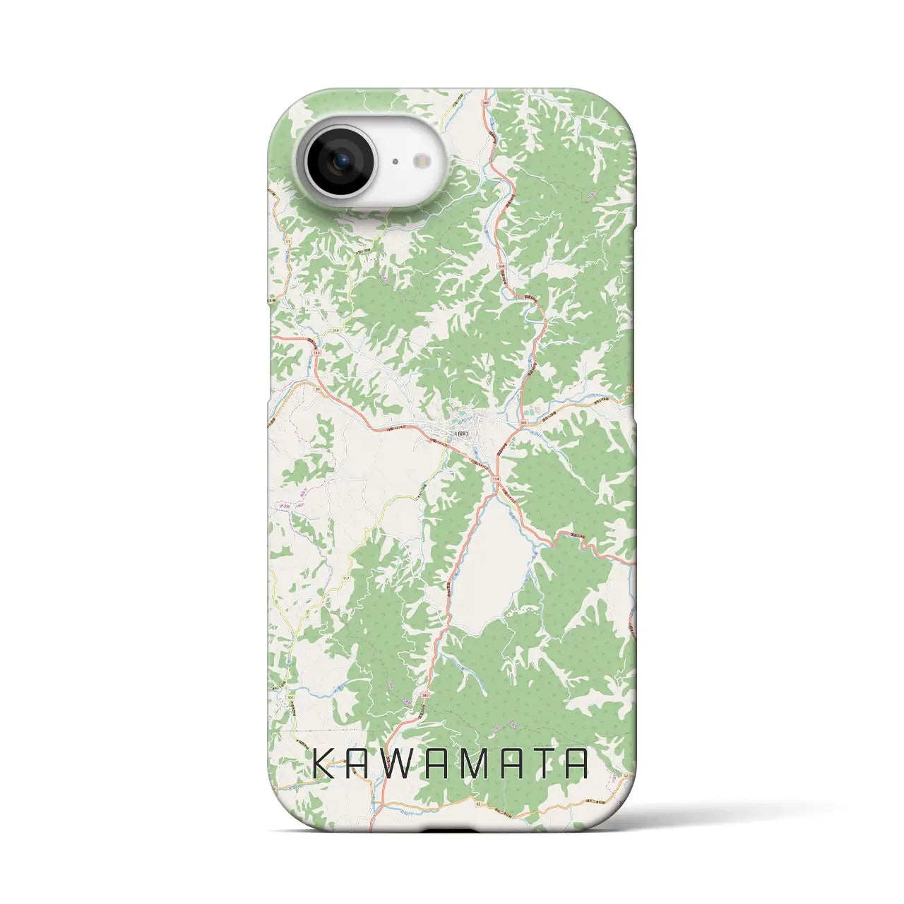 【川俣(福島県)】地図柄iPhoneケース(バックカバータイプ)