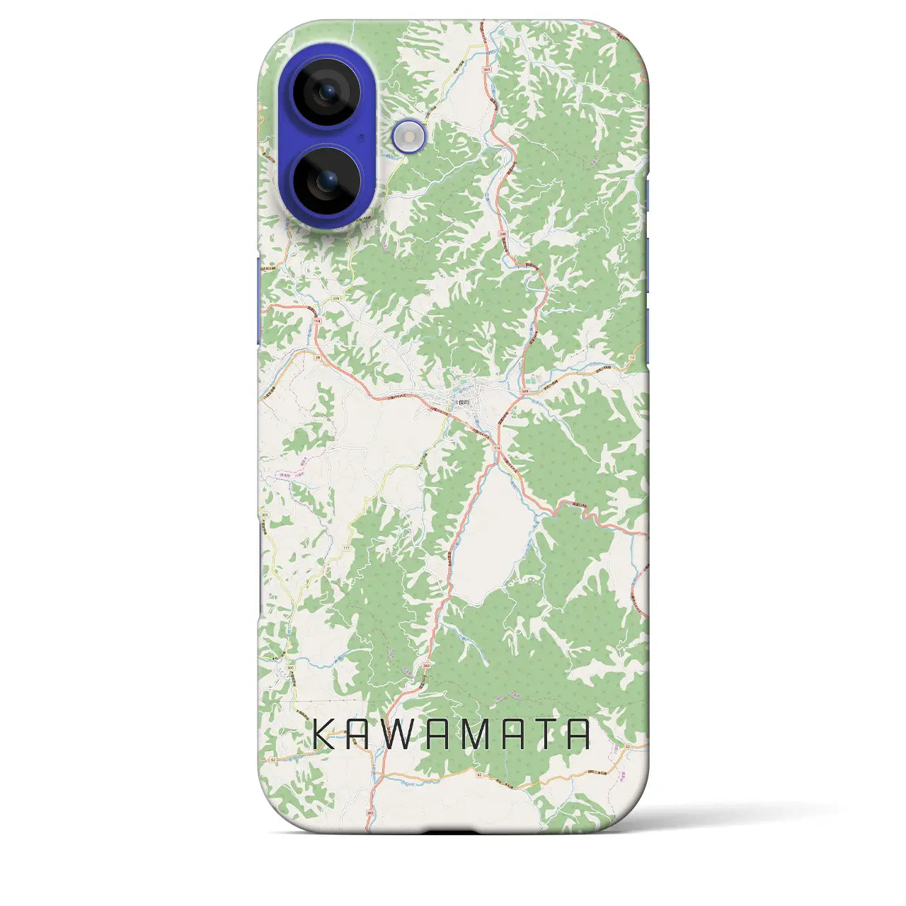 【川俣(福島県)】地図柄iPhoneケース(バックカバータイプ)