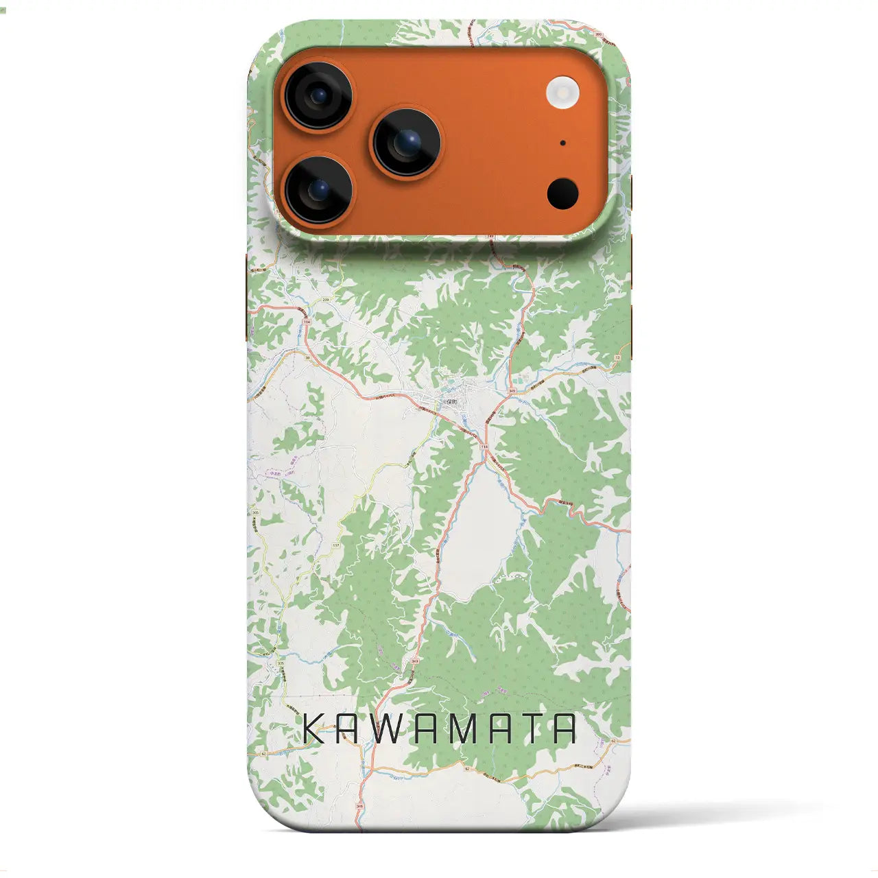 【川俣(福島県)】地図柄iPhoneケース(バックカバータイプ)