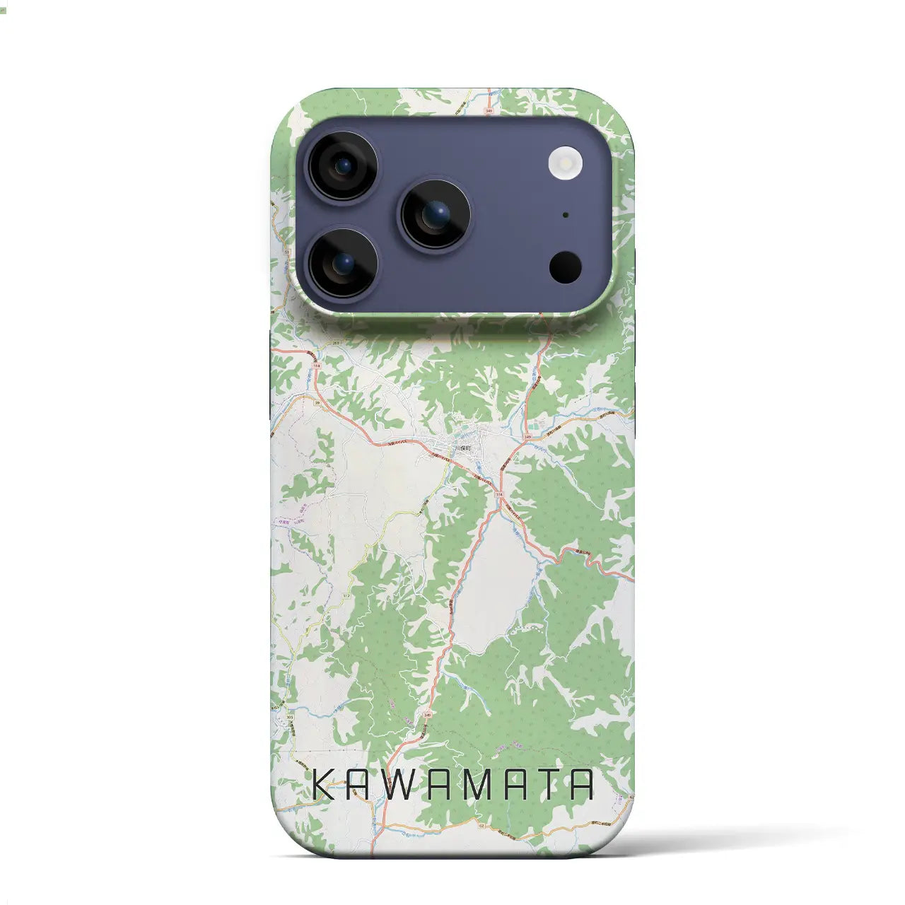 【川俣(福島県)】地図柄iPhoneケース(バックカバータイプ)