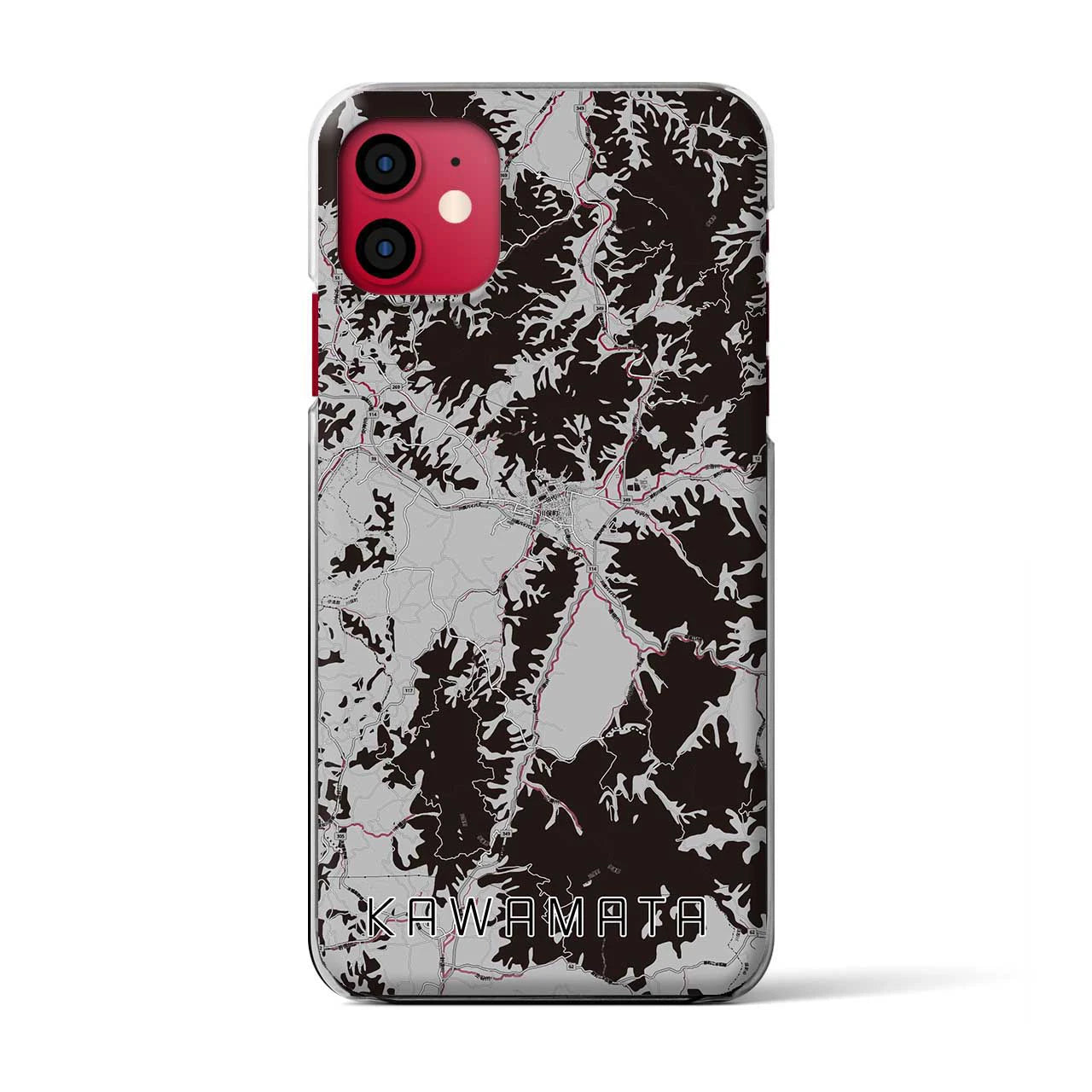 【川俣(福島県)】地図柄iPhoneケース(クリアタイプ)