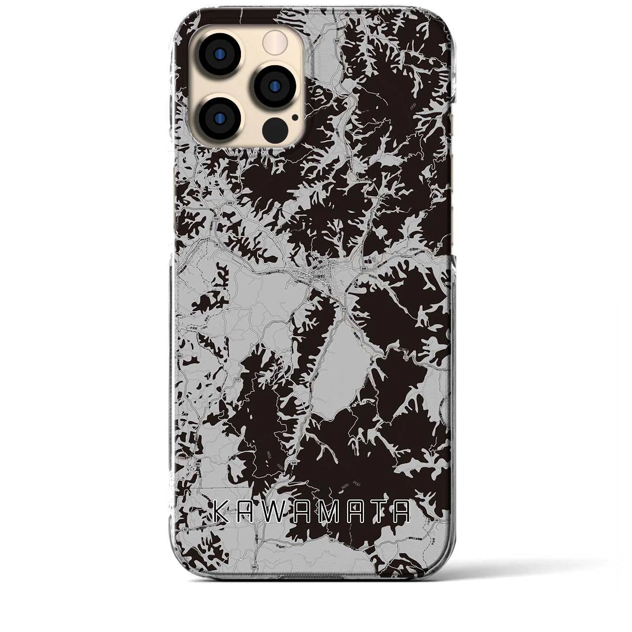 【川俣(福島県)】地図柄iPhoneケース(クリアタイプ)