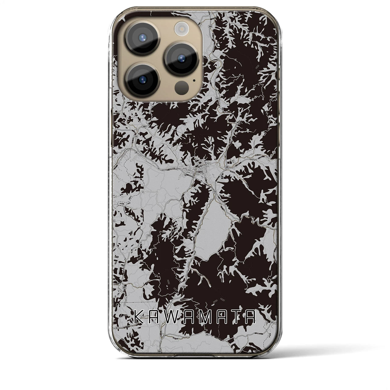 【川俣(福島県)】地図柄iPhoneケース(クリアタイプ)