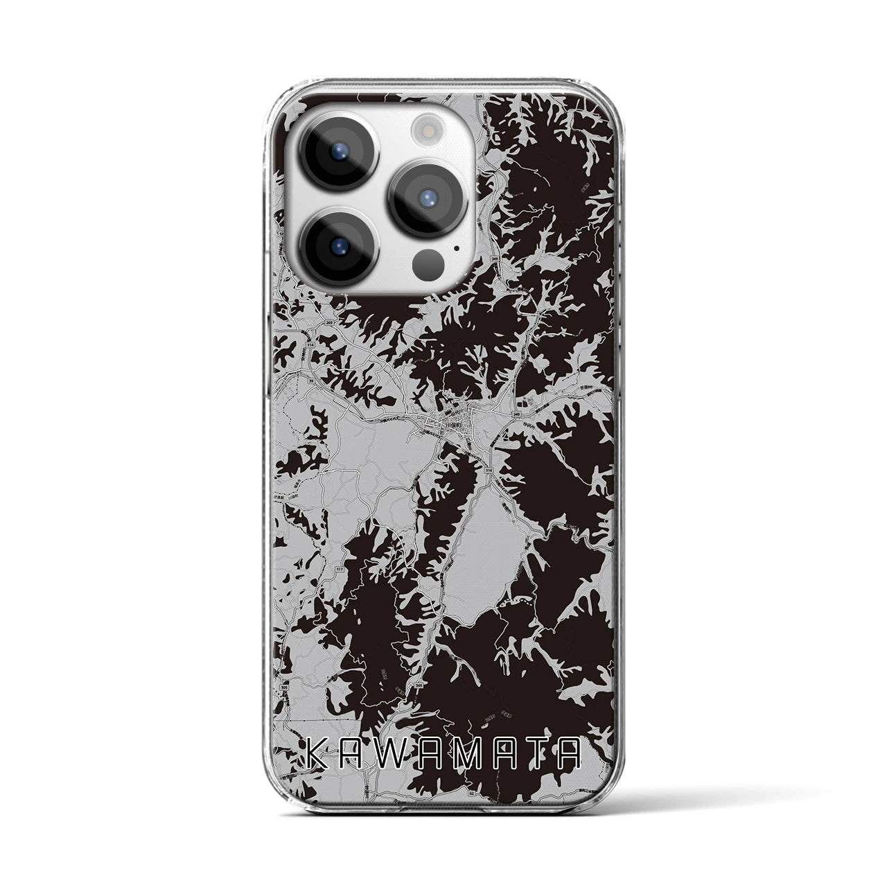 【川俣(福島県)】地図柄iPhoneケース(クリアタイプ)