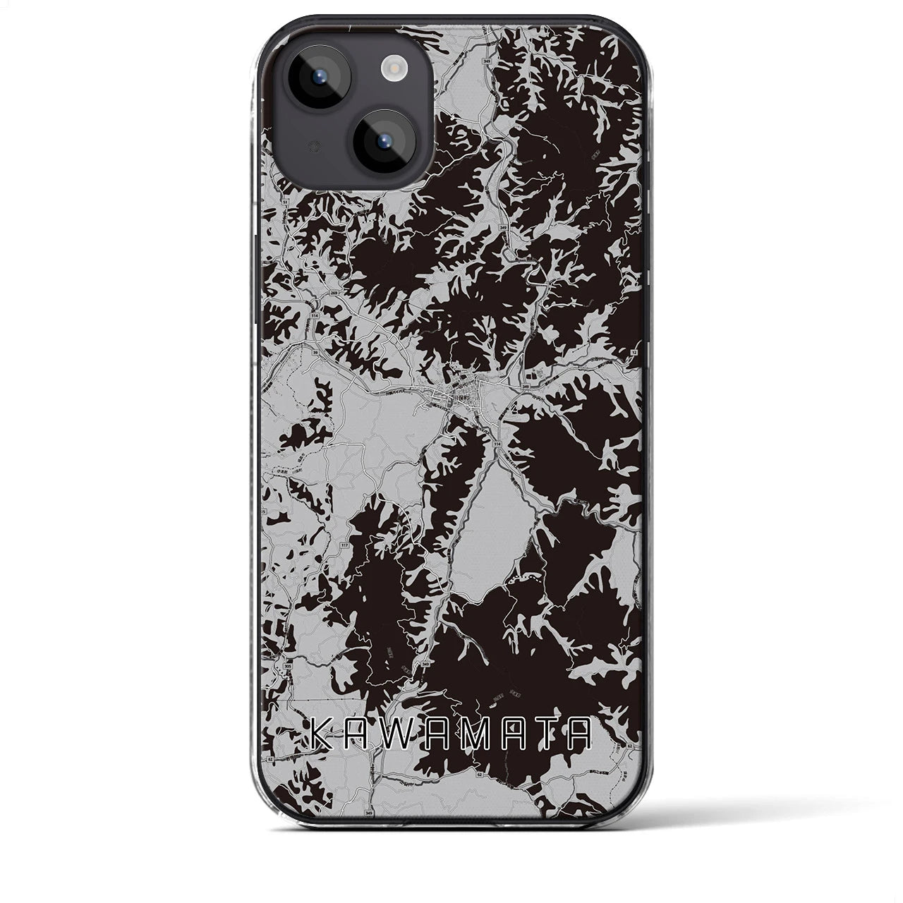 【川俣(福島県)】地図柄iPhoneケース(クリアタイプ)