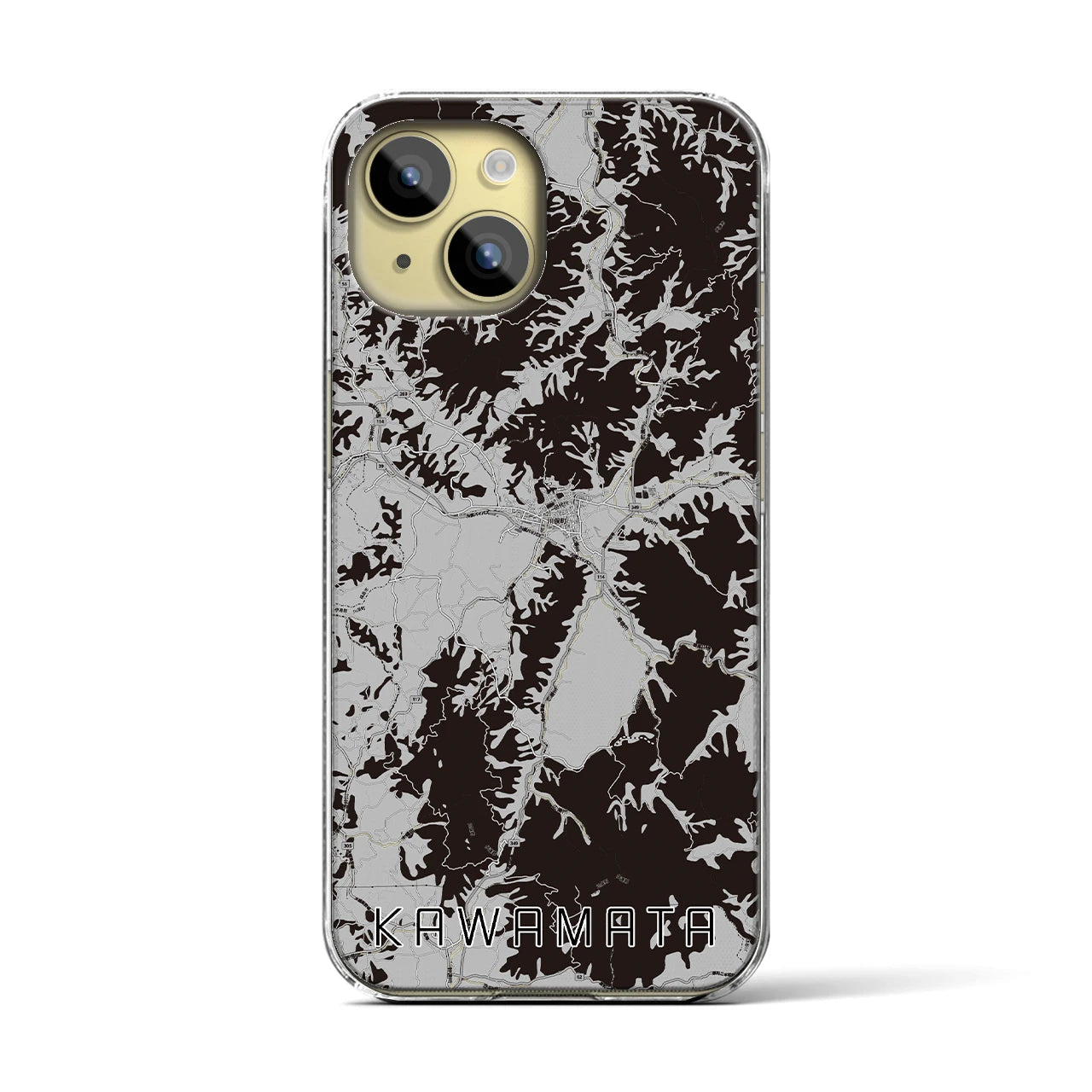 【川俣(福島県)】地図柄iPhoneケース(クリアタイプ)