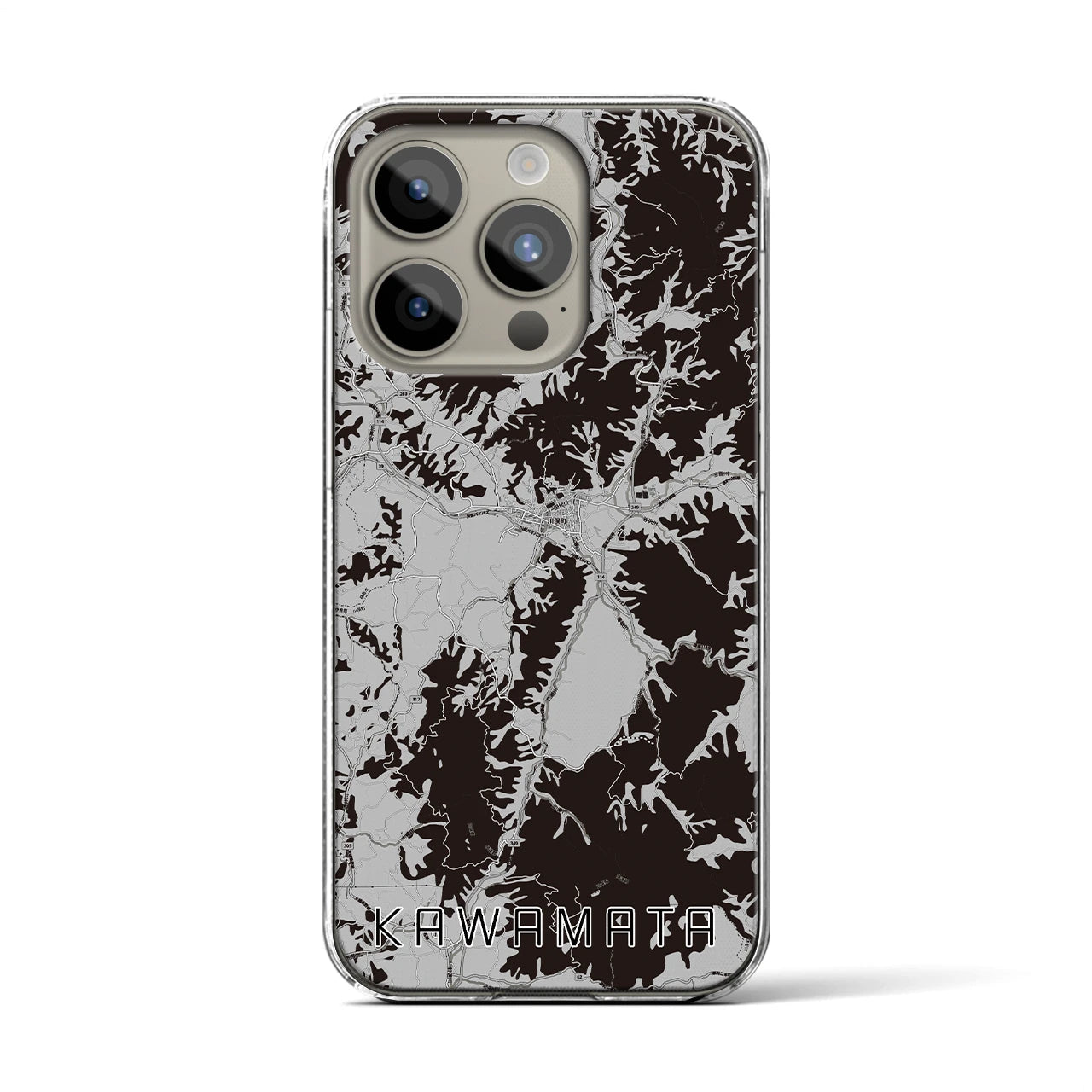 【川俣(福島県)】地図柄iPhoneケース(クリアタイプ)