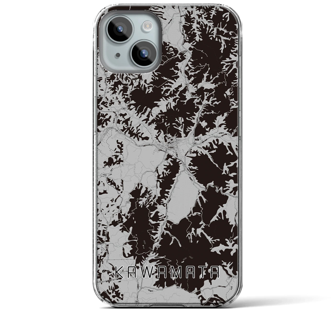 【川俣(福島県)】地図柄iPhoneケース(クリアタイプ)