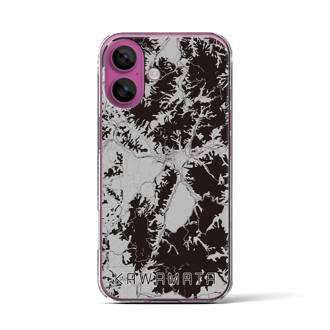 【川俣(福島県)】地図柄iPhoneケース(クリアタイプ)