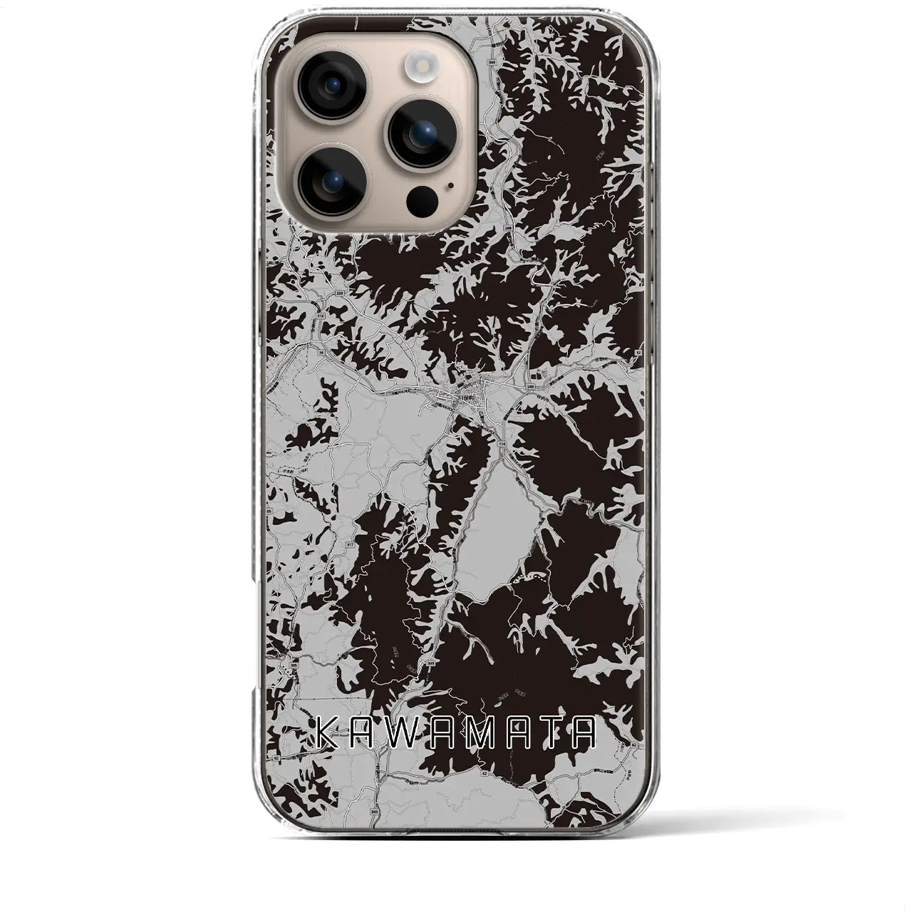 【川俣(福島県)】地図柄iPhoneケース(クリアタイプ)