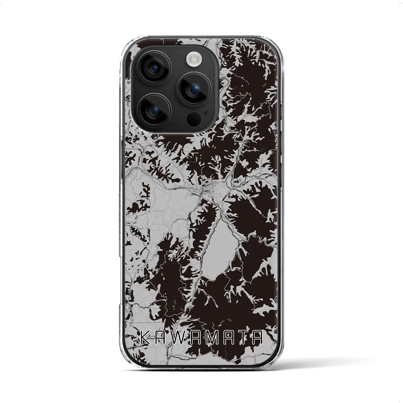 【川俣(福島県)】地図柄iPhoneケース(クリアタイプ)