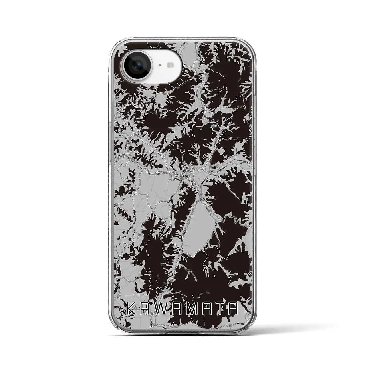 【川俣(福島県)】地図柄iPhoneケース(クリアタイプ)