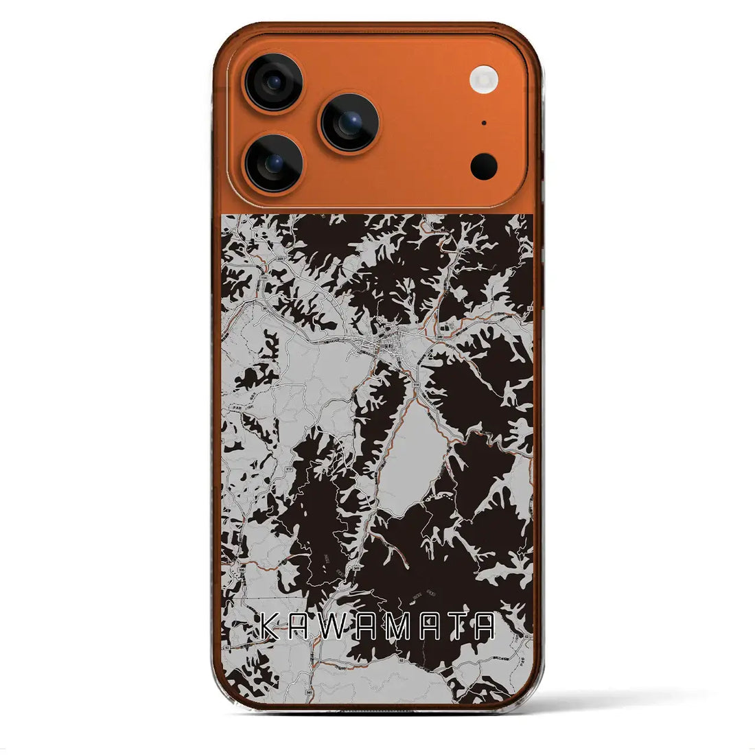 【川俣(福島県)】地図柄iPhoneケース(クリアタイプ)