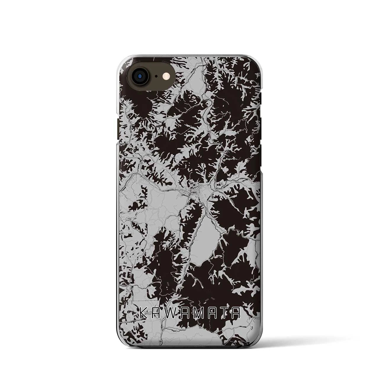 【川俣(福島県)】地図柄iPhoneケース(クリアタイプ)