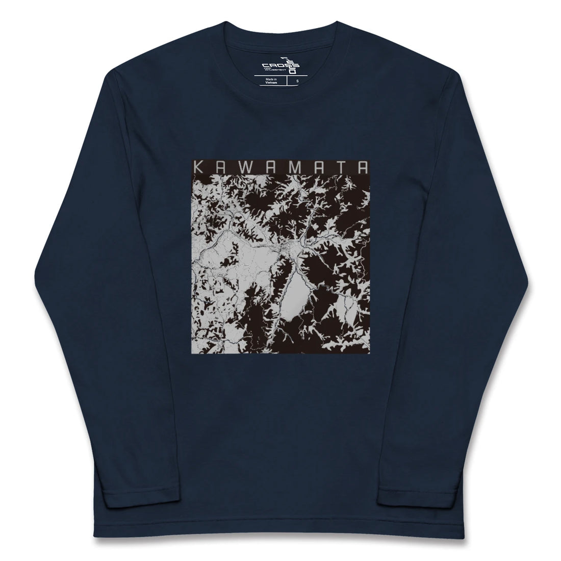 【川俣(福島県)】地図柄ロングスリーブTシャツ