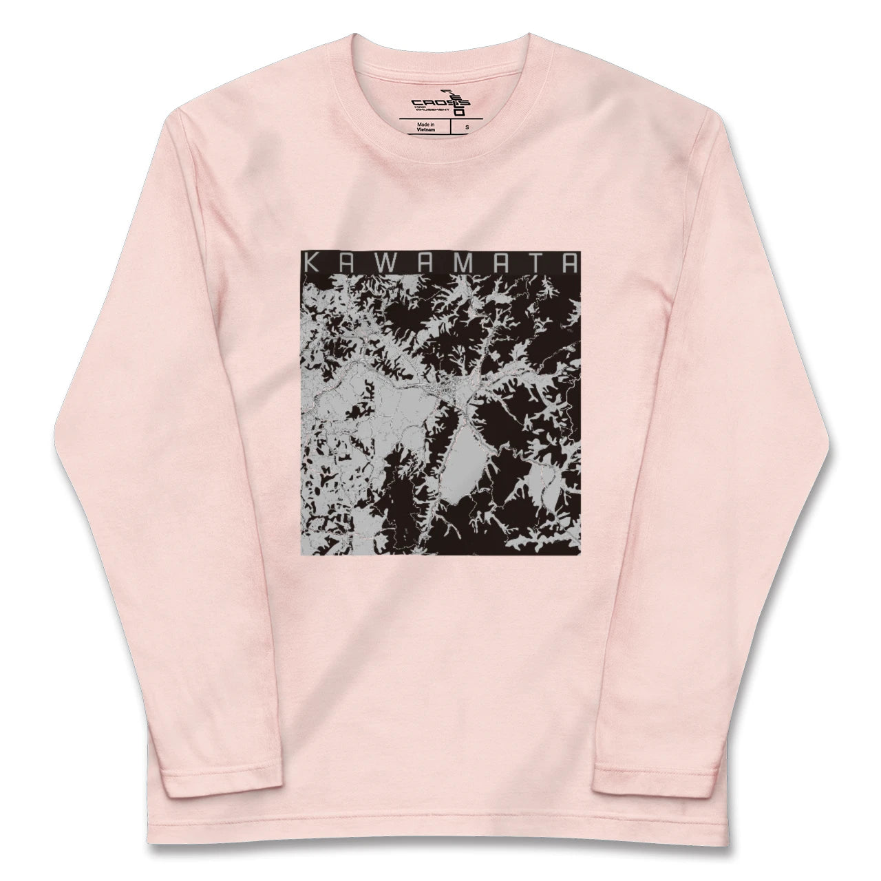 【川俣(福島県)】地図柄ロングスリーブTシャツ