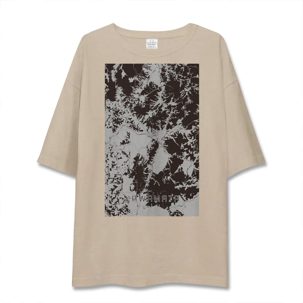 【川俣(福島県)】地図柄ビッグシルエットTシャツ