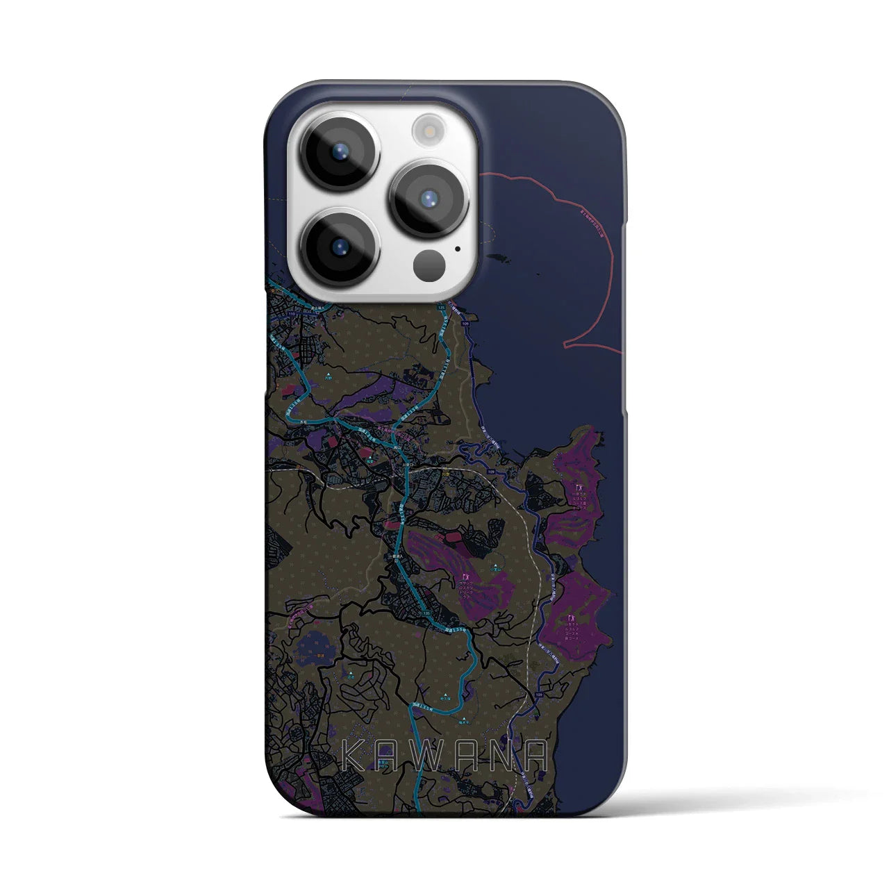 【川奈(静岡県)】地図柄iPhoneケース(バックカバータイプ)