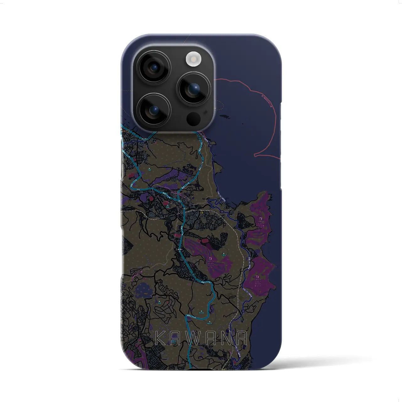 【川奈(静岡県)】地図柄iPhoneケース(バックカバータイプ)