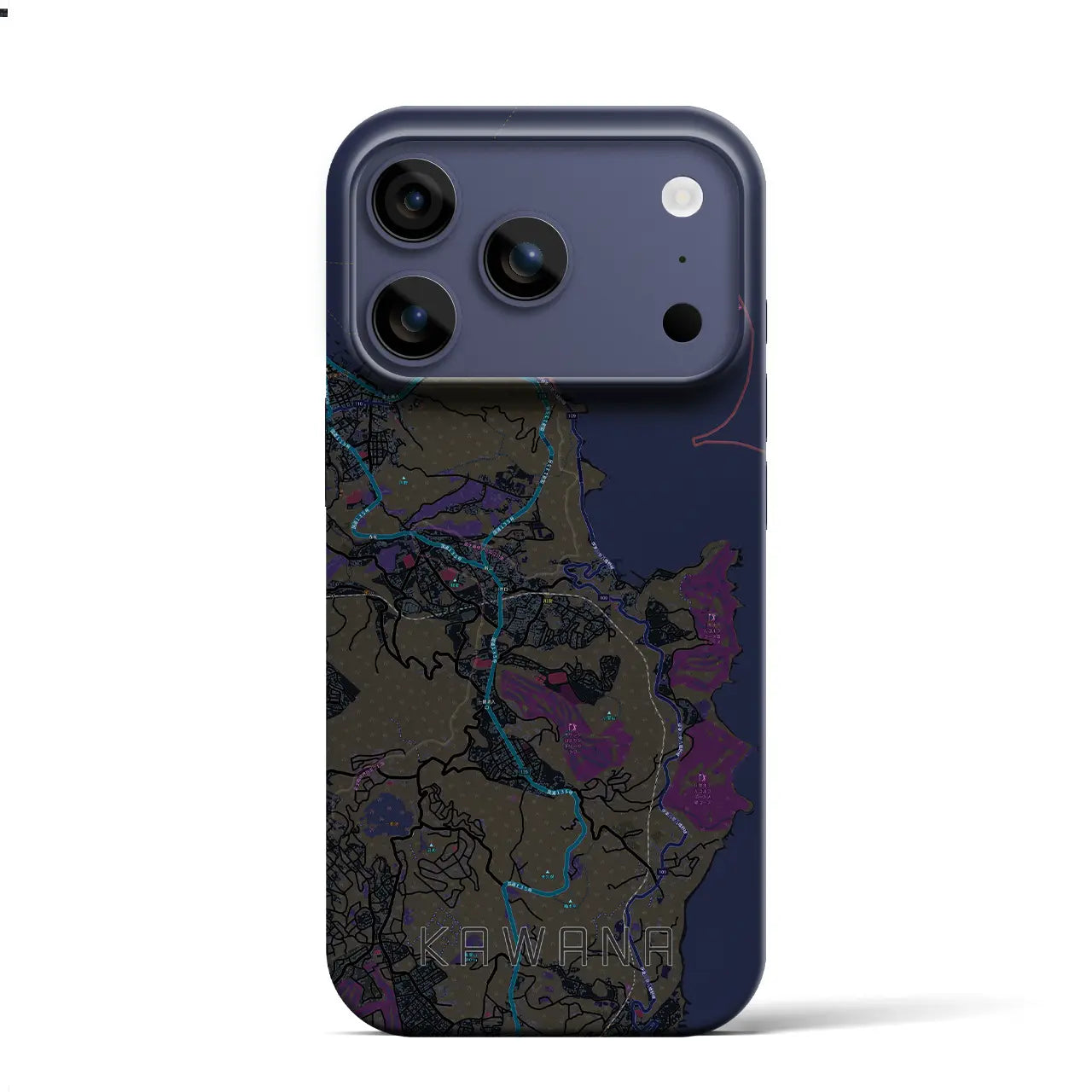 【川奈(静岡県)】地図柄iPhoneケース(バックカバータイプ)