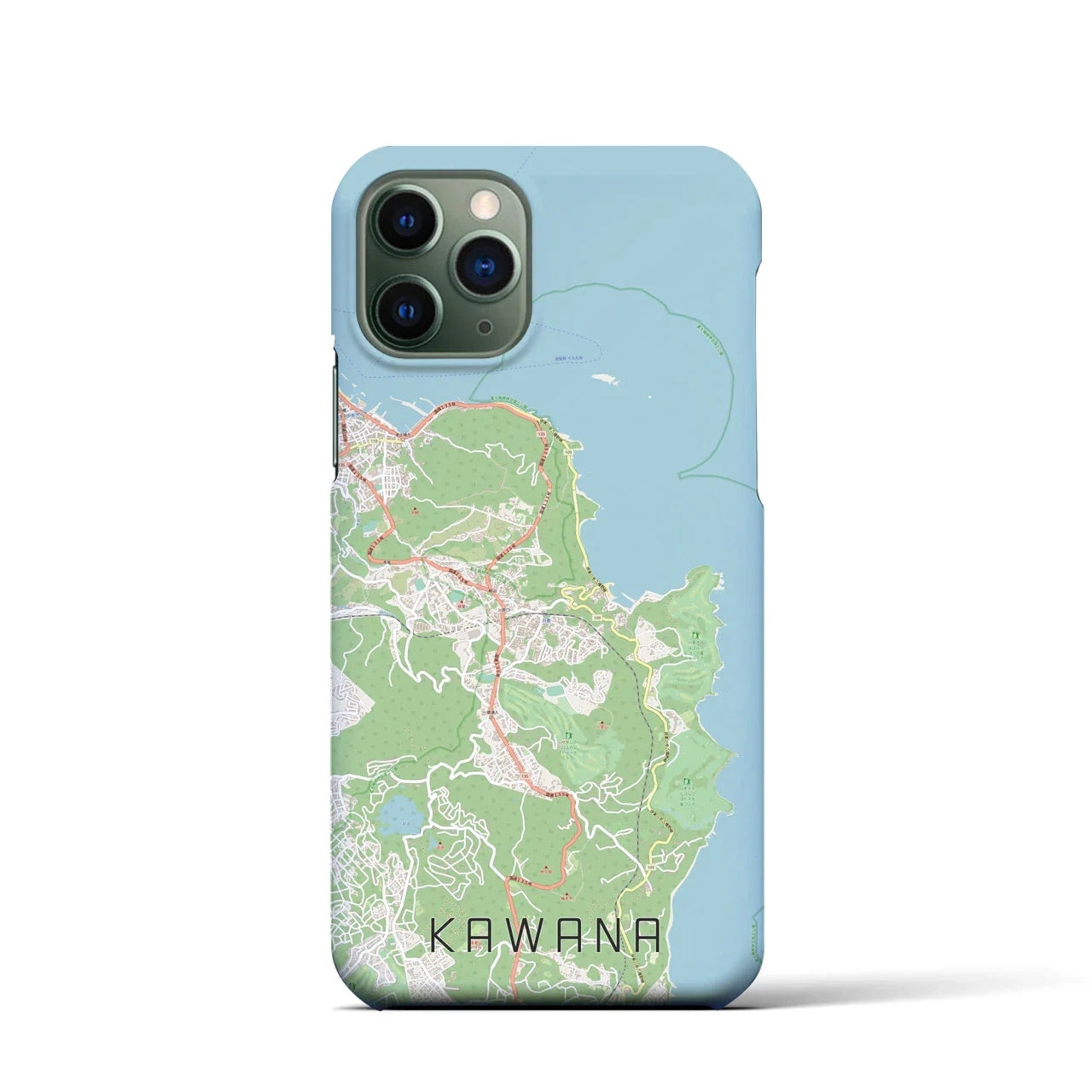 【川奈(静岡県)】地図柄iPhoneケース(バックカバータイプ)