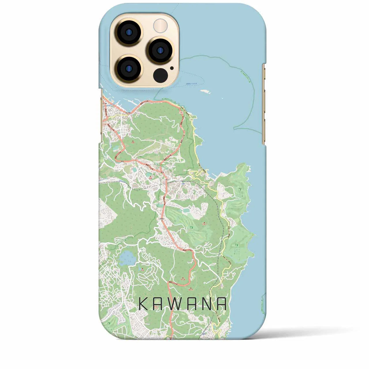 【川奈(静岡県)】地図柄iPhoneケース(バックカバータイプ)