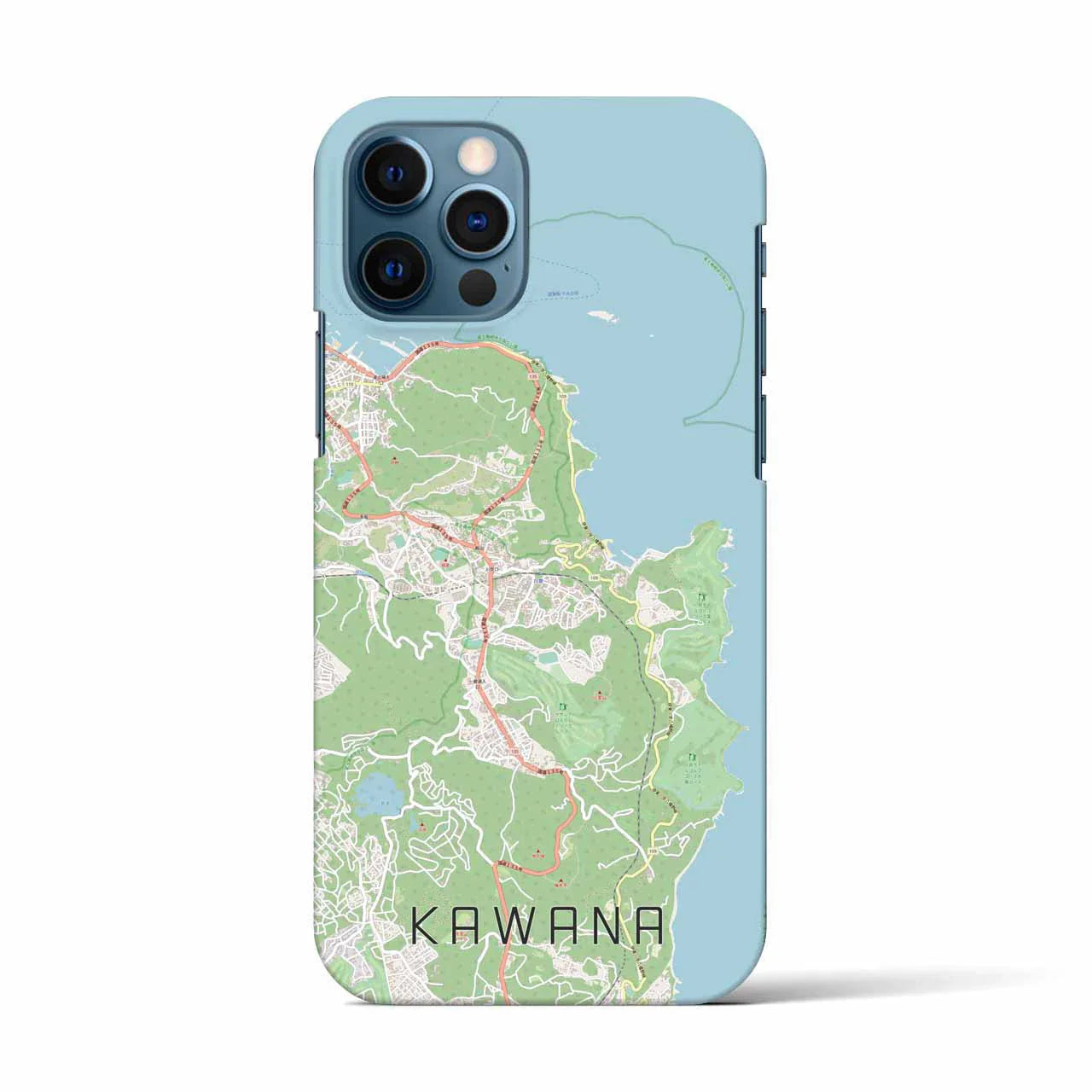 【川奈(静岡県)】地図柄iPhoneケース(バックカバータイプ)