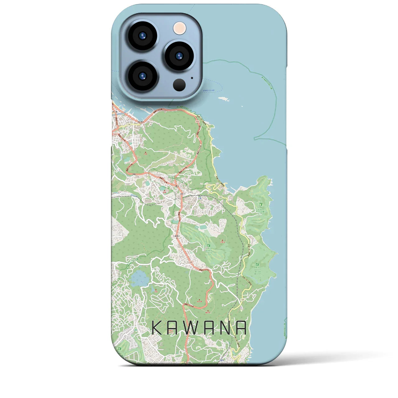 【川奈(静岡県)】地図柄iPhoneケース(バックカバータイプ)