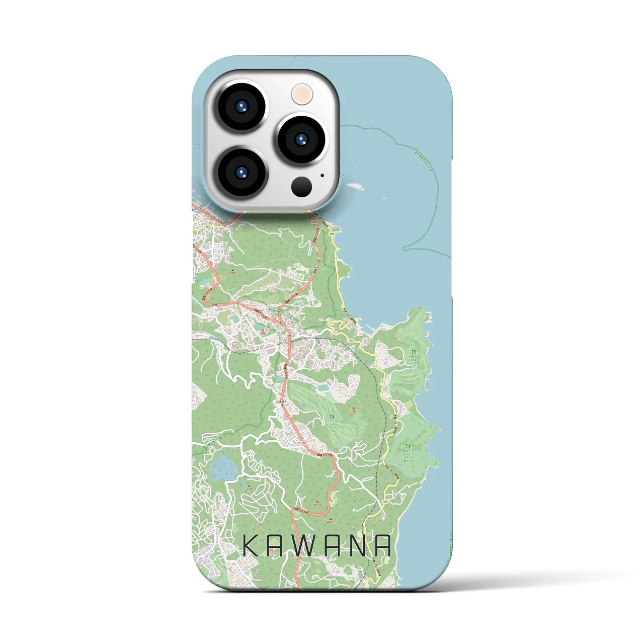 【川奈(静岡県)】地図柄iPhoneケース(バックカバータイプ)