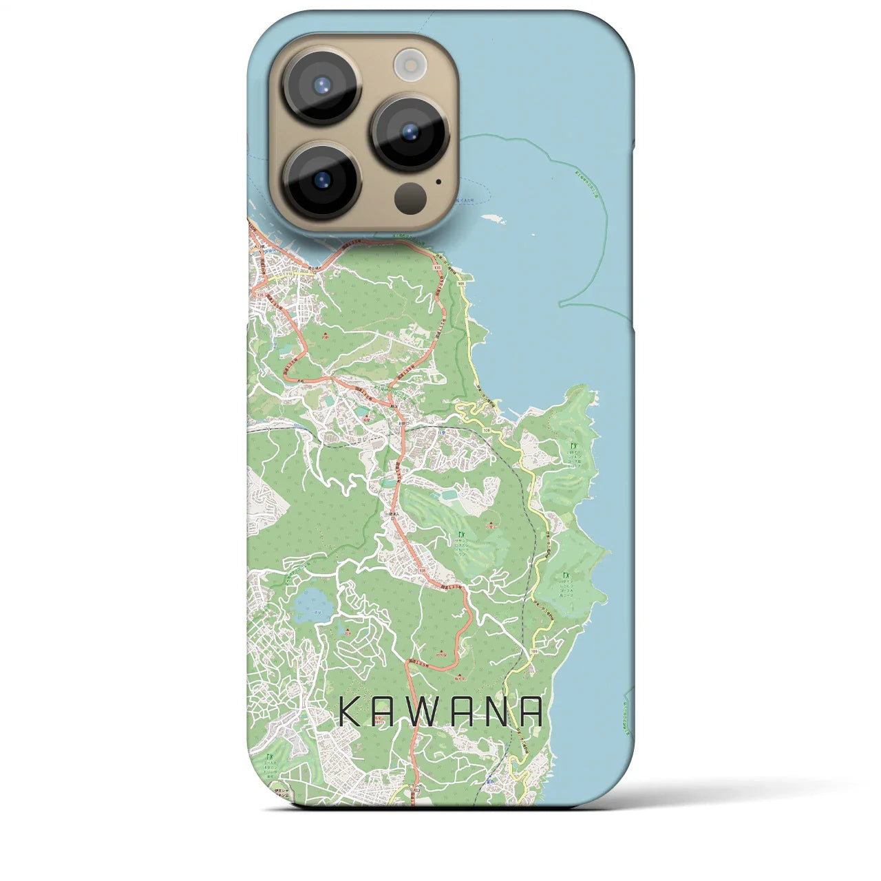 【川奈(静岡県)】地図柄iPhoneケース(バックカバータイプ)