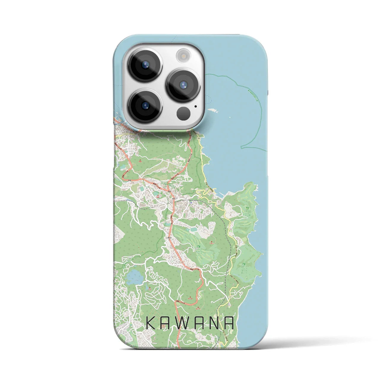 【川奈(静岡県)】地図柄iPhoneケース(バックカバータイプ)