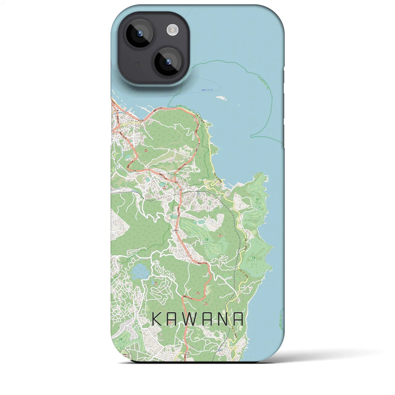 【川奈(静岡県)】地図柄iPhoneケース(バックカバータイプ)