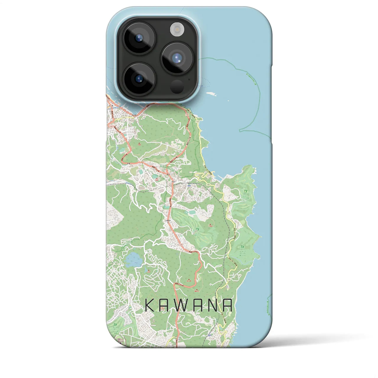 【川奈(静岡県)】地図柄iPhoneケース(バックカバータイプ)