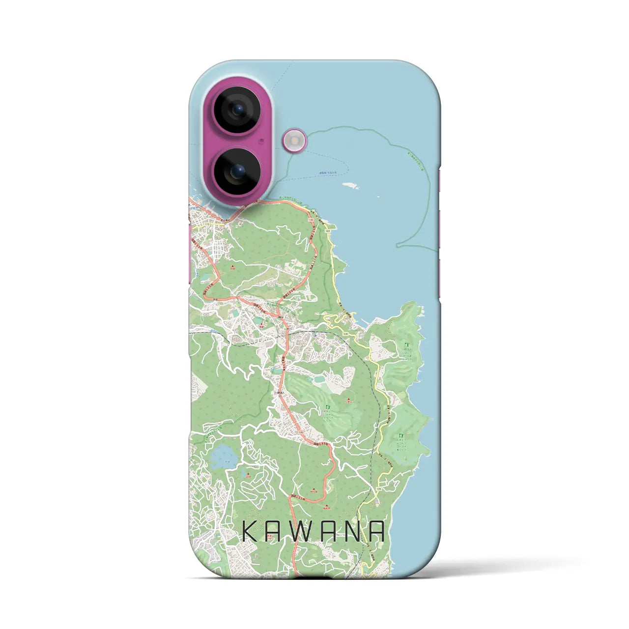 【川奈(静岡県)】地図柄iPhoneケース(バックカバータイプ)