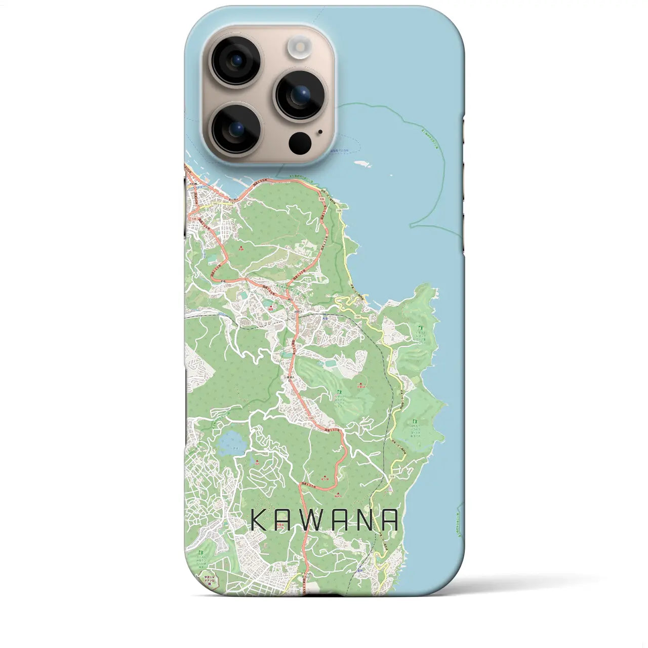 【川奈(静岡県)】地図柄iPhoneケース(バックカバータイプ)