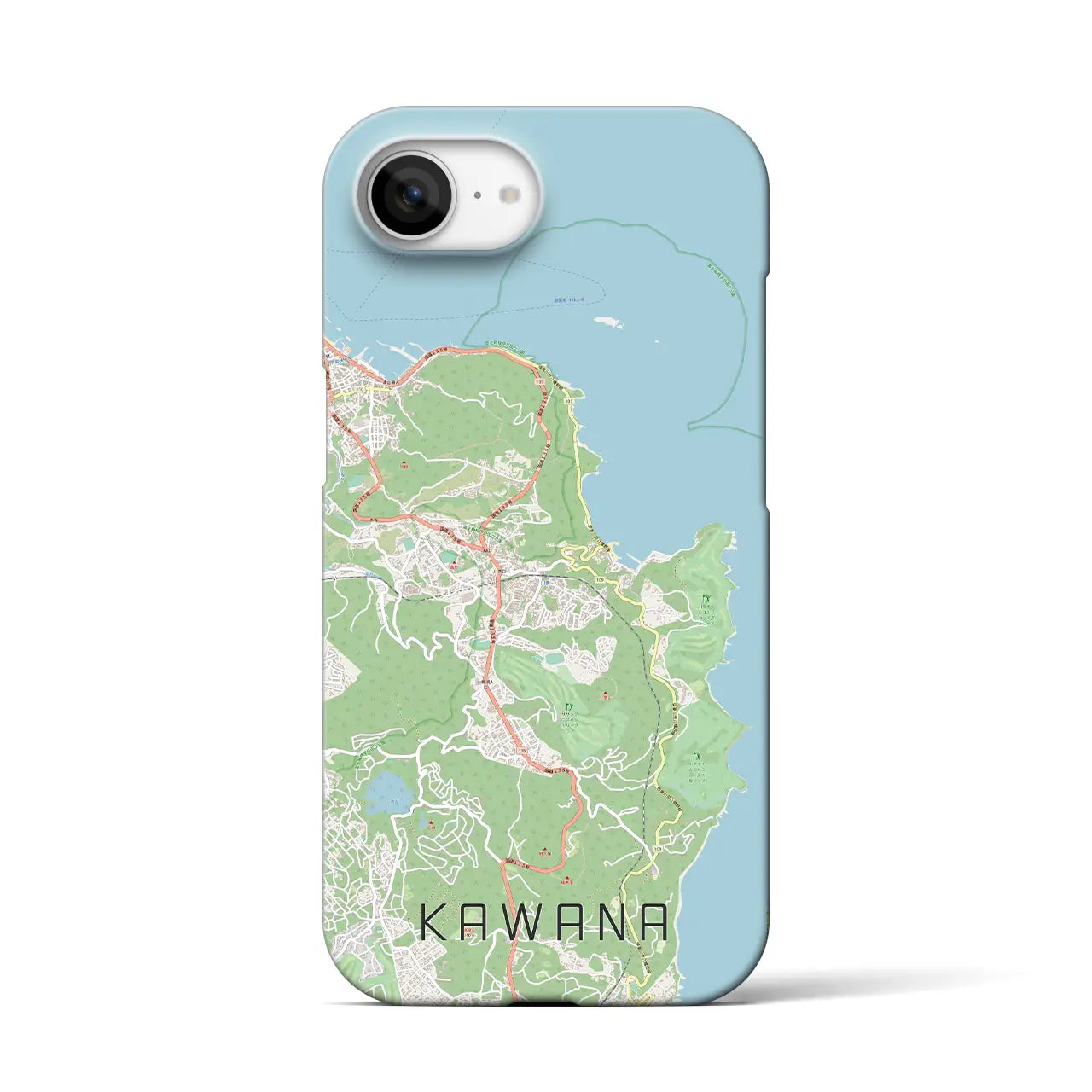 【川奈(静岡県)】地図柄iPhoneケース(バックカバータイプ)