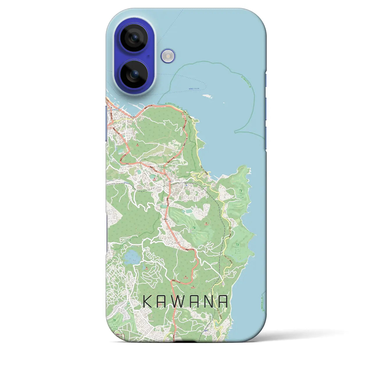【川奈(静岡県)】地図柄iPhoneケース(バックカバータイプ)ナチュラル・iPhone 16 Pro Max 用