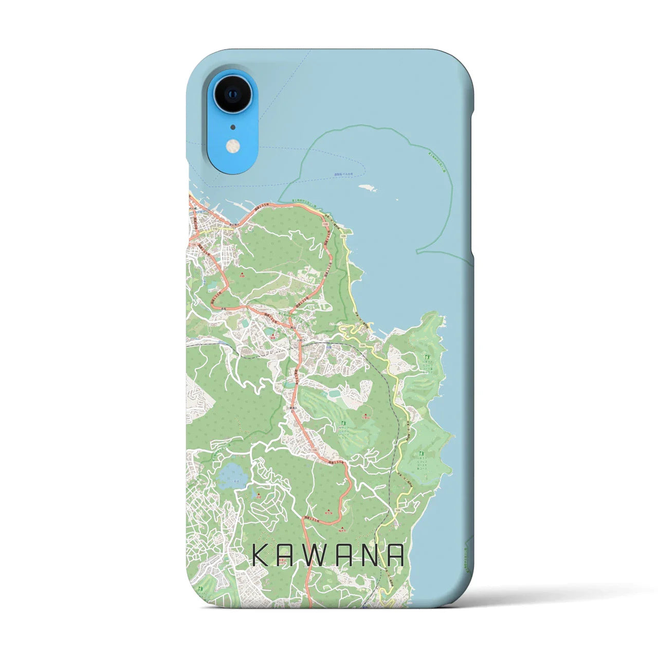 【川奈(静岡県)】地図柄iPhoneケース(バックカバータイプ)