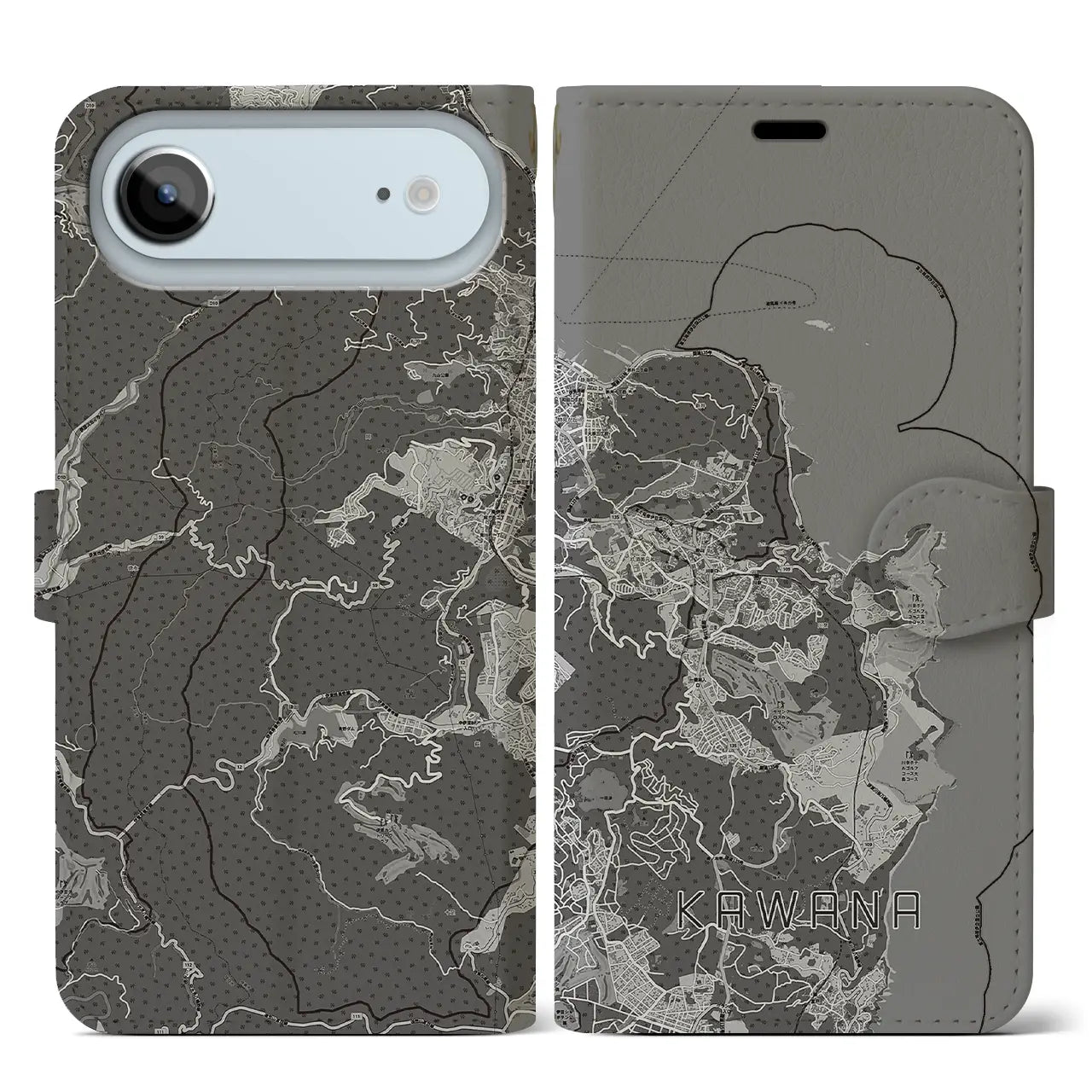 【川奈(静岡県)】地図柄iPhoneケース(手帳タイプ)