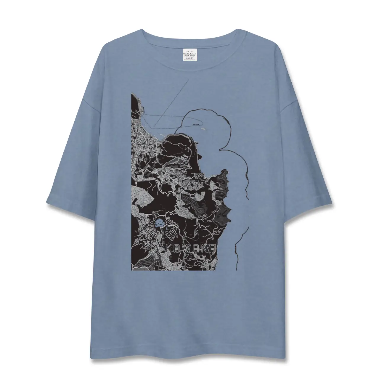【川奈(静岡県)】地図柄ビッグシルエットTシャツ
