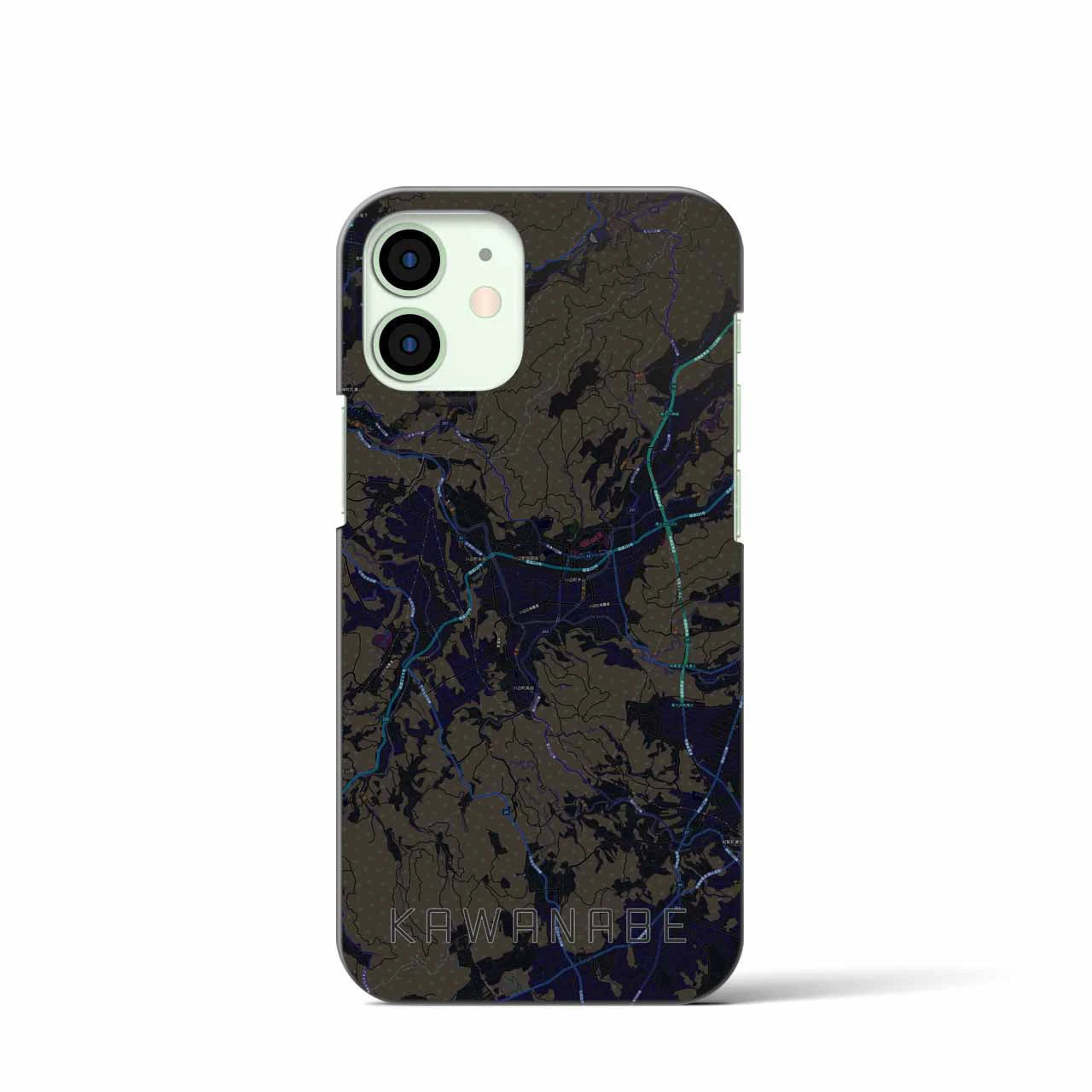 【川辺(鹿児島県)】地図柄iPhoneケース(バックカバータイプ)