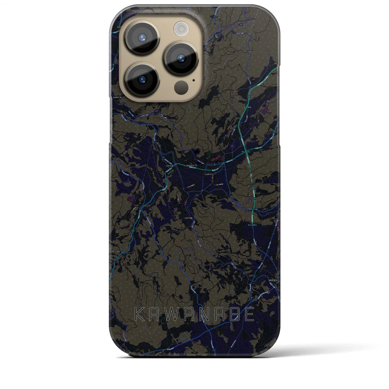 【川辺(鹿児島県)】地図柄iPhoneケース(バックカバータイプ)