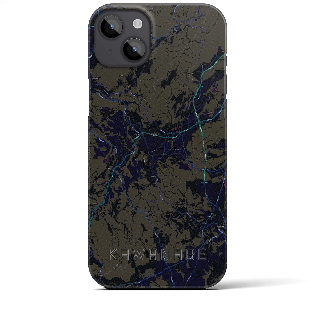 【川辺(鹿児島県)】地図柄iPhoneケース(バックカバータイプ)